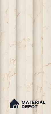 White Marble Louver PN 00556 8 ft x 4.3 inch Charcoal Panel - 15 mm | Suitable for Feature Wall, TV Unit & Living Room | Width is Subjected to 5% Variation