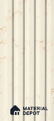 White Marble Louver PN 00557 8 ft x 4.6 inch Charcoal Panel - 12 mm | Suitable for Feature Wall, TV Unit & Living Room | Width is Subjected to 5% Variation