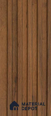 Brown Wooden Louver PN 00861 8 ft x 4.6 inch Charcoal Panel - 12 mm | Suitable for Feature Wall, TV Unit & Living Room | Width is Subjected to 5% Variation