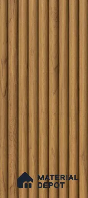 Brown Wooden Louver PN 00901 8 ft x 5 inch Charcoal Panel - 11 mm | Suitable for Feature Wall, TV Unit & Living Room | Width is Subjected to 5% Variation
