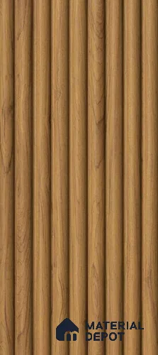 Brown Wooden Louver PN 00901 8 ft x 5 inch Charcoal Panel - 11 mm | Suitable for Feature Wall, TV Unit & Living Room | Width is Subjected to 5% Variation