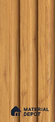 Brown Wooden Louver PN 00903 8 ft x 4.3 inch Charcoal Panel - 15 mm | Suitable for Feature Wall, TV Unit & Living Room | Width is Subjected to 5% Variation
