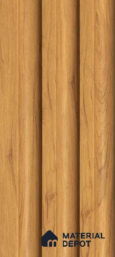 Brown Wooden Louver PN 00903 8 ft x 4.3 inch Charcoal Panel - 15 mm | Suitable for Feature Wall, TV Unit & Living Room | Width is Subjected to 5% Variation