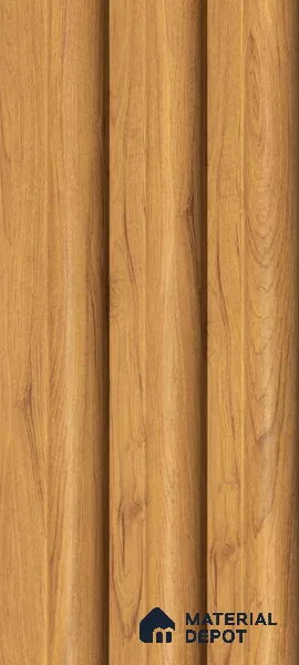 Brown Wooden Louver PN 00903 8 ft x 4.3 inch Charcoal Panel - 15 mm | Suitable for Feature Wall, TV Unit & Living Room | Width is Subjected to 5% Variation