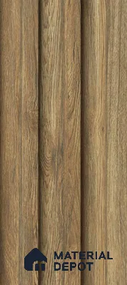 Brown Wooden Louver PN 00905 8 ft x 4.3 inch Charcoal Panel - 15 mm | Suitable for Feature Wall, TV Unit & Living Room | Width is Subjected to 5% Variation