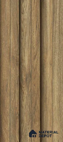 Brown Wooden Louver PN 00905 8 ft x 4.3 inch Charcoal Panel - 15 mm | Suitable for Feature Wall, TV Unit & Living Room | Width is Subjected to 5% Variation