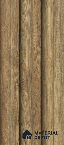 Brown Wooden Louver PN 00905 8 ft x 4.3 inch Charcoal Panel - 15 mm | Suitable for Feature Wall, TV Unit & Living Room | Width is Subjected to 5% Variation
