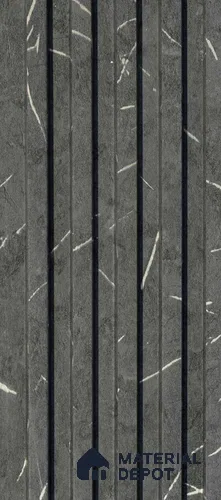 Grey Wooden Louver PN 00906 8 ft x 4.6 inch Charcoal Panel - 12 mm | Suitable for Feature Wall, TV Unit & Living Room | Width is Subjected to 5% Variation