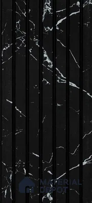 Black Wooden Louver PN 00908 8 ft x 4.4 inch Charcoal Panel - 8 mm | Suitable for Feature Wall, TV Unit & Living Room | Width is Subjected to 5% Variation