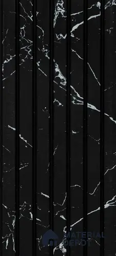 Black Wooden Louver PN 00908 8 ft x 4.4 inch Charcoal Panel - 8 mm | Suitable for Feature Wall, TV Unit & Living Room | Width is Subjected to 5% Variation