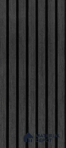 Grey Wooden Louver PN 00909 8 ft x 4.4 inch Charcoal Panel - 8 mm | Suitable for Feature Wall, TV Unit & Living Room | Width is Subjected to 5% Variation