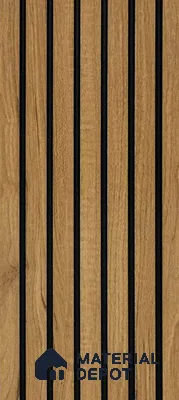 Brown Wooden Louver PN 00910 8 ft x 4.4 inch Charcoal Panel - 8 mm | Suitable for Feature Wall, TV Unit & Living Room | Width is Subjected to 5% Variation