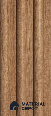Brown Wooden Louver PN 00912 8 ft x 4.3 inch Charcoal Panel - 15 mm | Suitable for Feature Wall, TV Unit & Living Room | Width is Subjected to 5% Variation