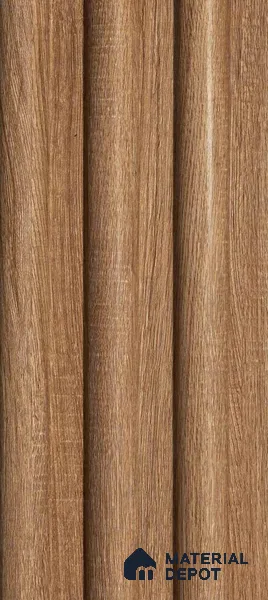Brown Wooden Louver PN 00912 8 ft x 4.3 inch Charcoal Panel - 15 mm | Suitable for Feature Wall, TV Unit & Living Room | Width is Subjected to 5% Variation