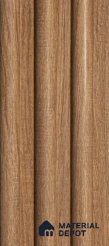 Brown Wooden Louver PN 00912 8 ft x 4.3 inch Charcoal Panel - 15 mm | Suitable for Feature Wall, TV Unit & Living Room | Width is Subjected to 5% Variation