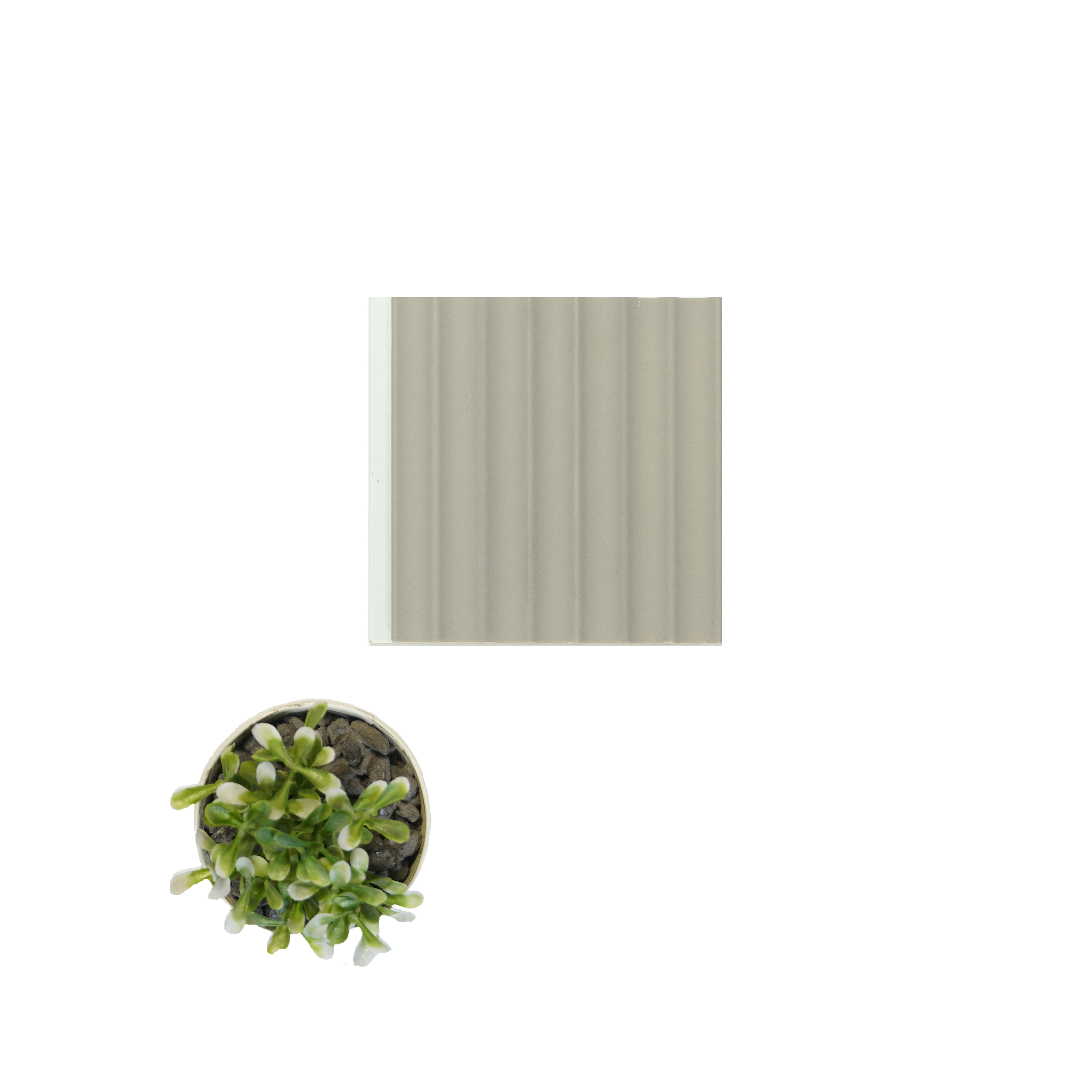 Grey Plain Colour Louver PN 00623 8 ft x 4 inch Charcoal Panel - 11 mm | Suitable for Feature Wall, TV Unit & Living Room | Width is Subjected to 5% Variation