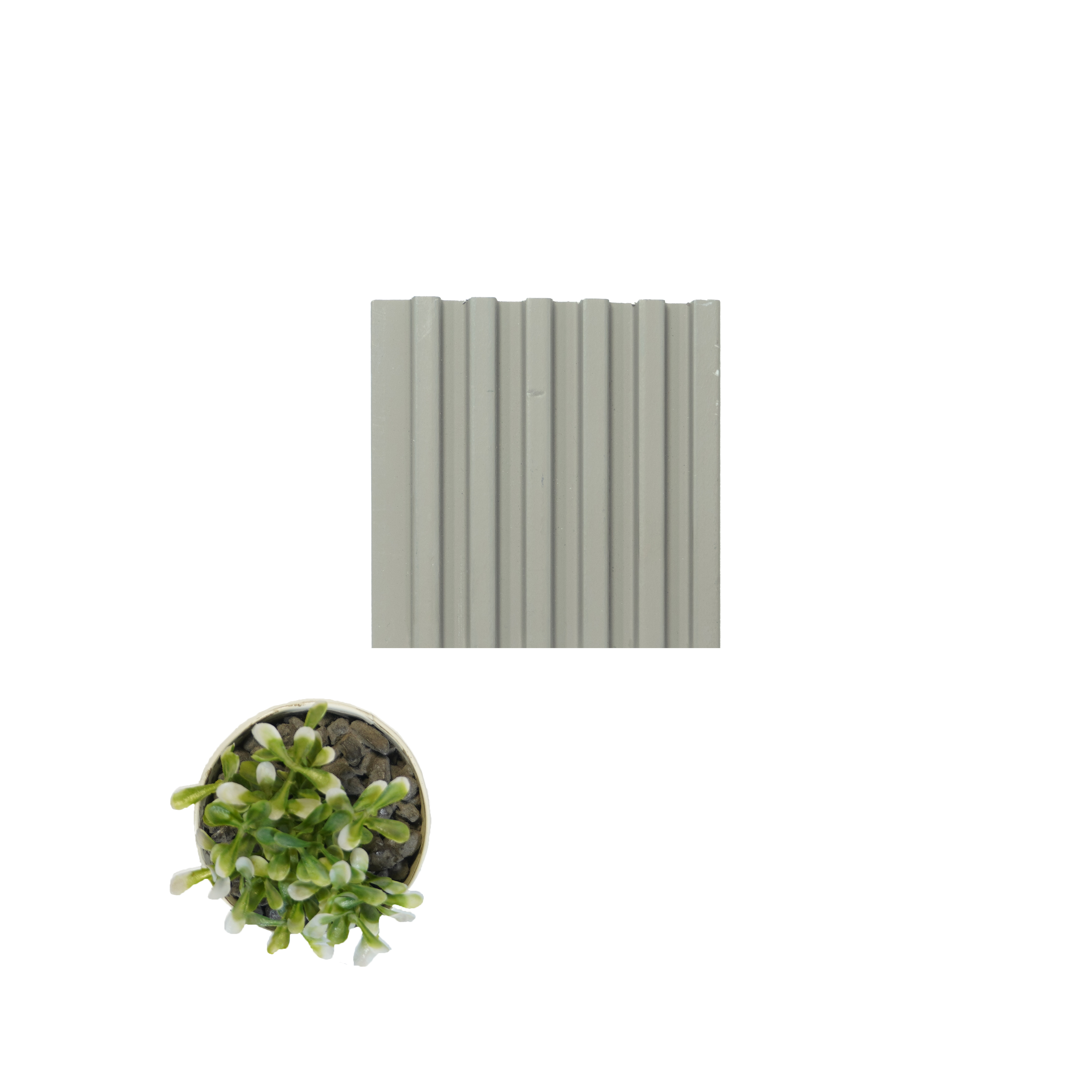 Brown Plain Colour Louver PN 00636 8 ft x 4 inch Charcoal Panel - 11 mm | Suitable for Feature Wall, TV Unit & Living Room | Width is Subjected to 5% Variation