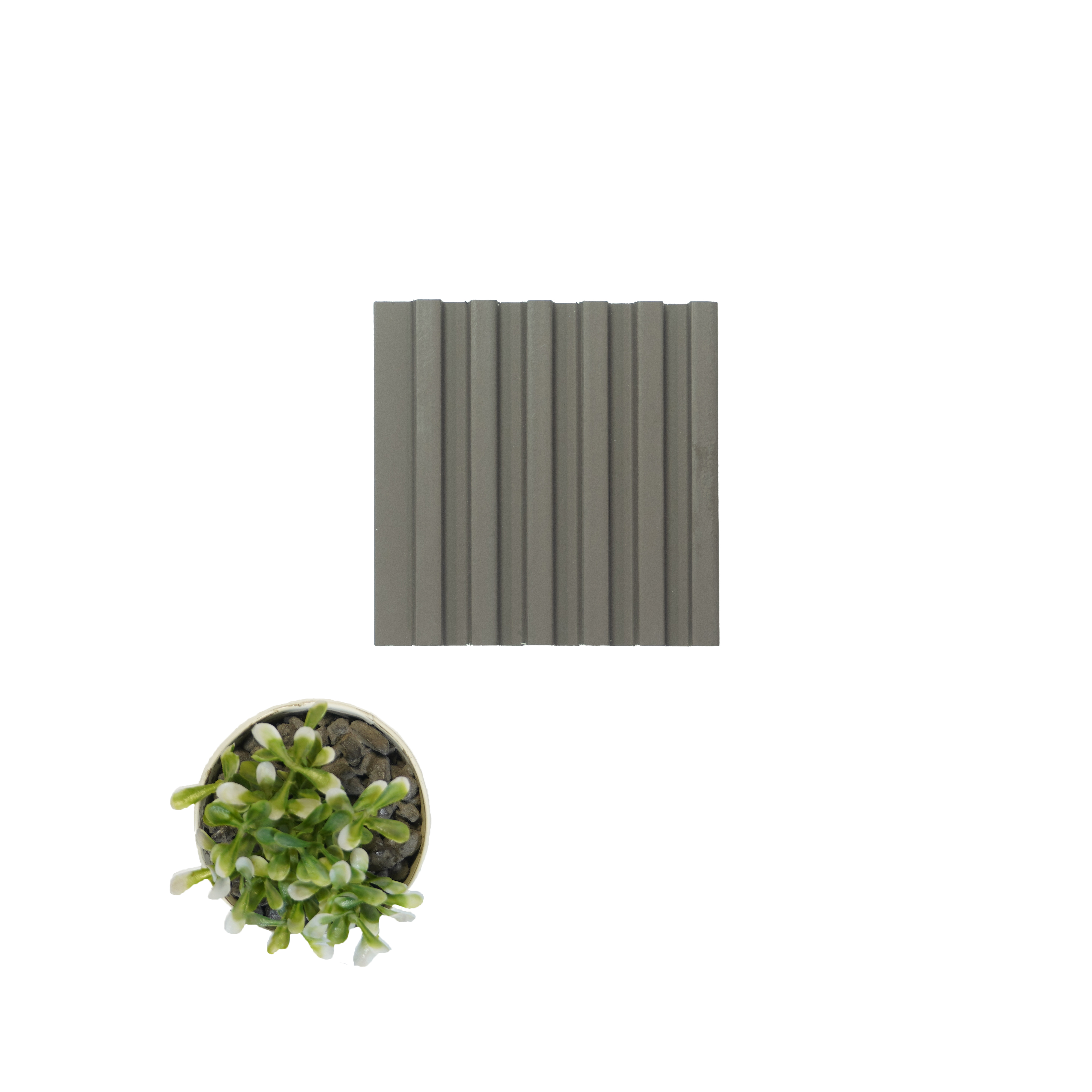 Brown Plain Colour Louver PN 00641 8 ft x 4 inch Charcoal Panel - 11 mm | Suitable for Feature Wall, TV Unit & Living Room | Width is Subjected to 5% Variation