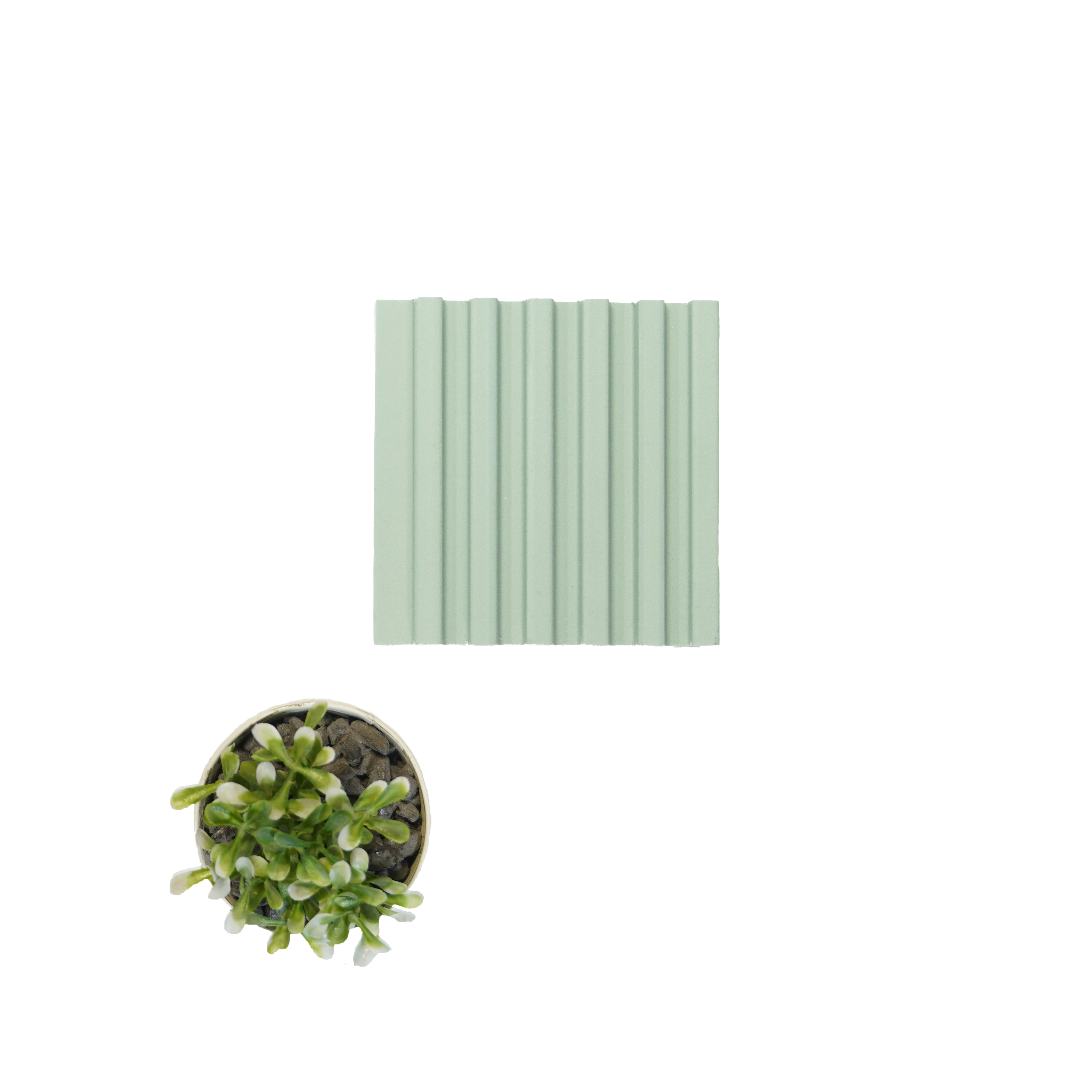 Green Plain Colour Louver PN 00634 8 ft x 4 inch Charcoal Panel - 11 mm | Suitable for Feature Wall, TV Unit & Living Room | Width is Subjected to 5% Variation