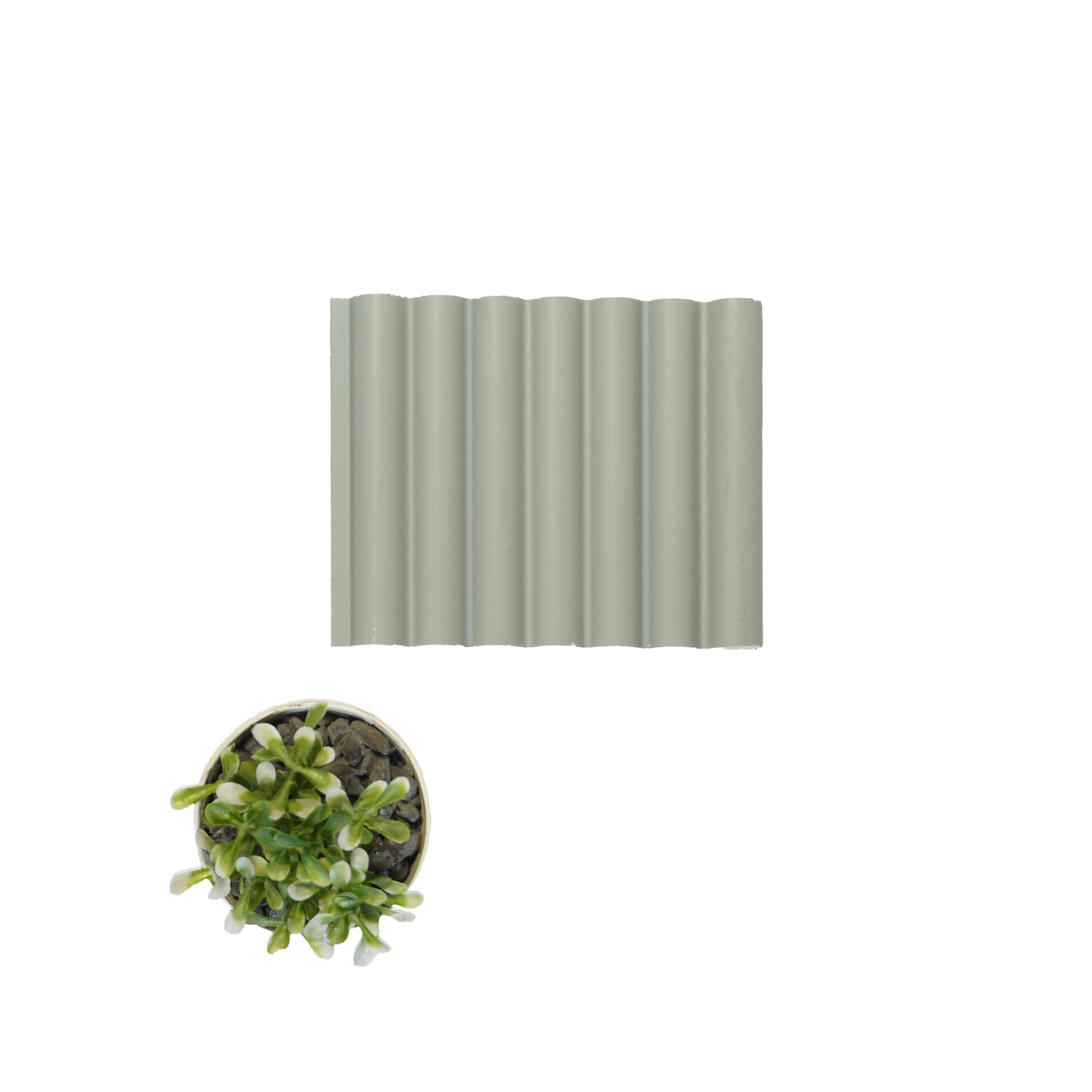 Ivory Plain Colour Louver PN 00618 8 ft x 4.9 inch Charcoal Panel - 11 mm | Suitable for Feature Wall, TV Unit & Living Room | Width is Subjected to 5% Variation