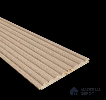 Beige Wooden Louver PN 05717 9 ft x 5 inch Solid Wood Panel - 12 mm | Suitable for Feature Wall, TV Unit & Living Room | Width is Subjected to 5% Variation