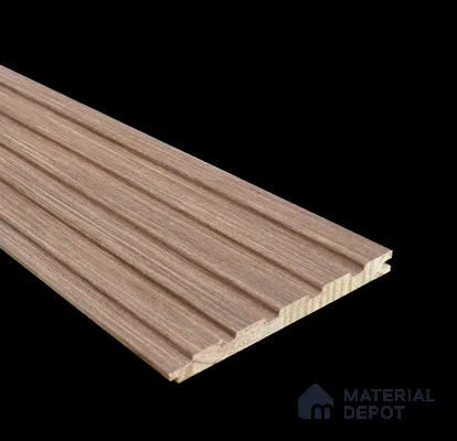 Brown Wooden Louver PN 05720 9 ft x 5 inch Solid Wood Panel - 12 mm | Suitable for Feature Wall, TV Unit & Living Room | Width is Subjected to 5% Variation