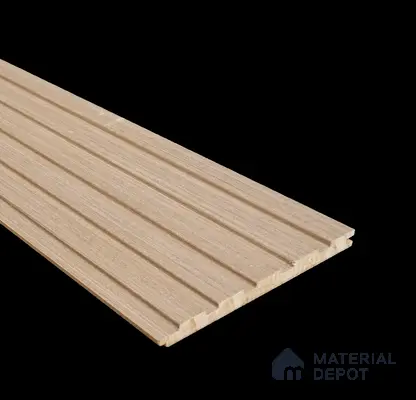 Beige Wooden Louver PN 05722 9 ft x 5 inch Solid Wood Panel - 12 mm | Suitable for Feature Wall, TV Unit & Living Room | Width is Subjected to 5% Variation