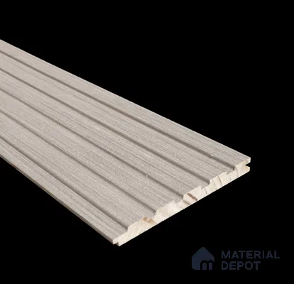 Grey Wooden Louver PN 05723 9 ft x 5 inch Solid Wood Panel - 12 mm | Suitable for Feature Wall, TV Unit & Living Room | Width is Subjected to 5% Variation