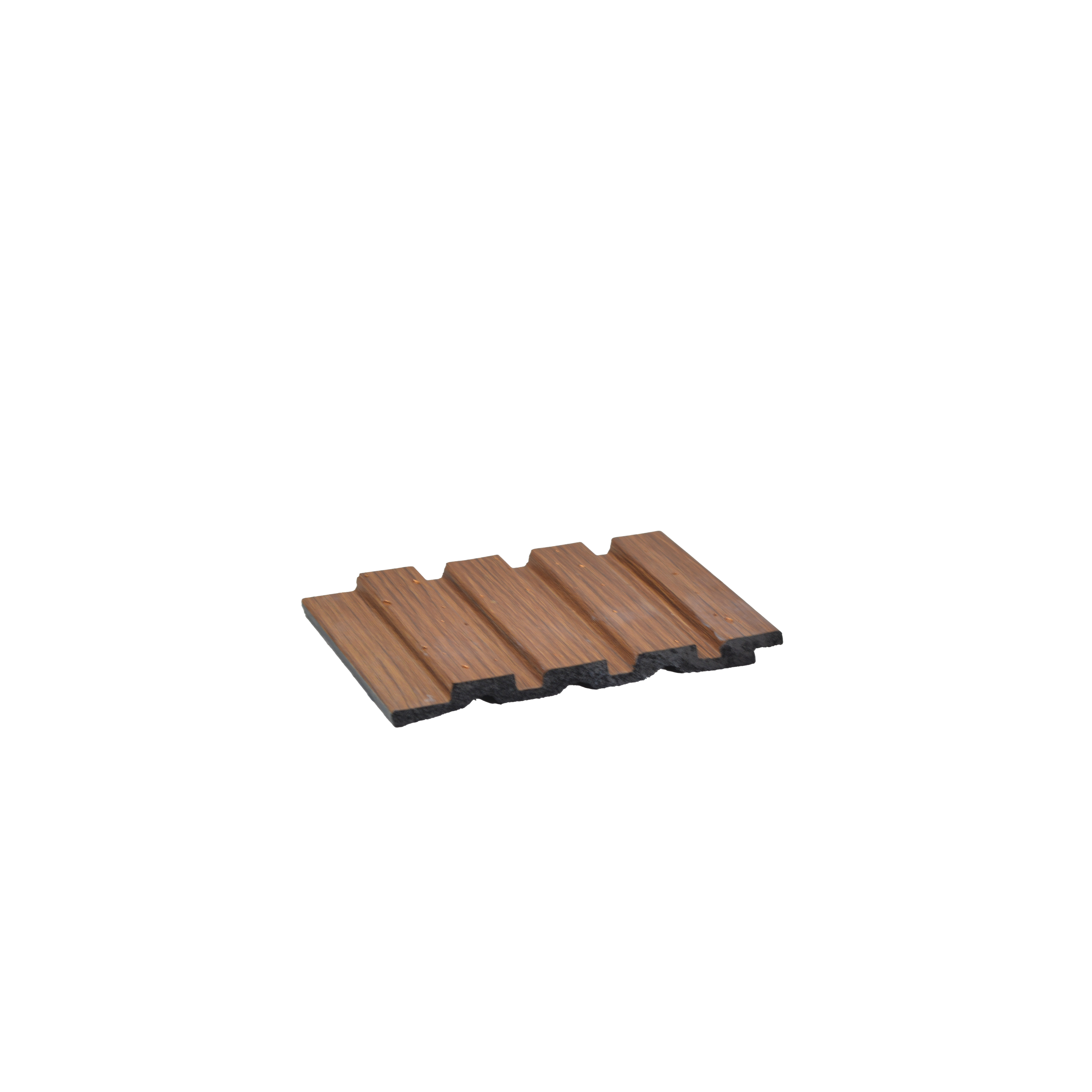 Brown Wooden Louver PN 00689 9.5 ft x 4.8 inch Charcoal Panel - 11 mm | Suitable for Feature Wall, TV Unit & Living Room | Width is Subjected to 5% Variation