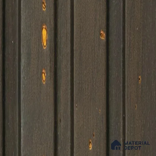 Brown Wooden Louver PN 00690 9.5 ft x 4.8 inch Charcoal Panel - 11 mm | Suitable for Feature Wall, TV Unit & Living Room | Width is Subjected to 5% Variation