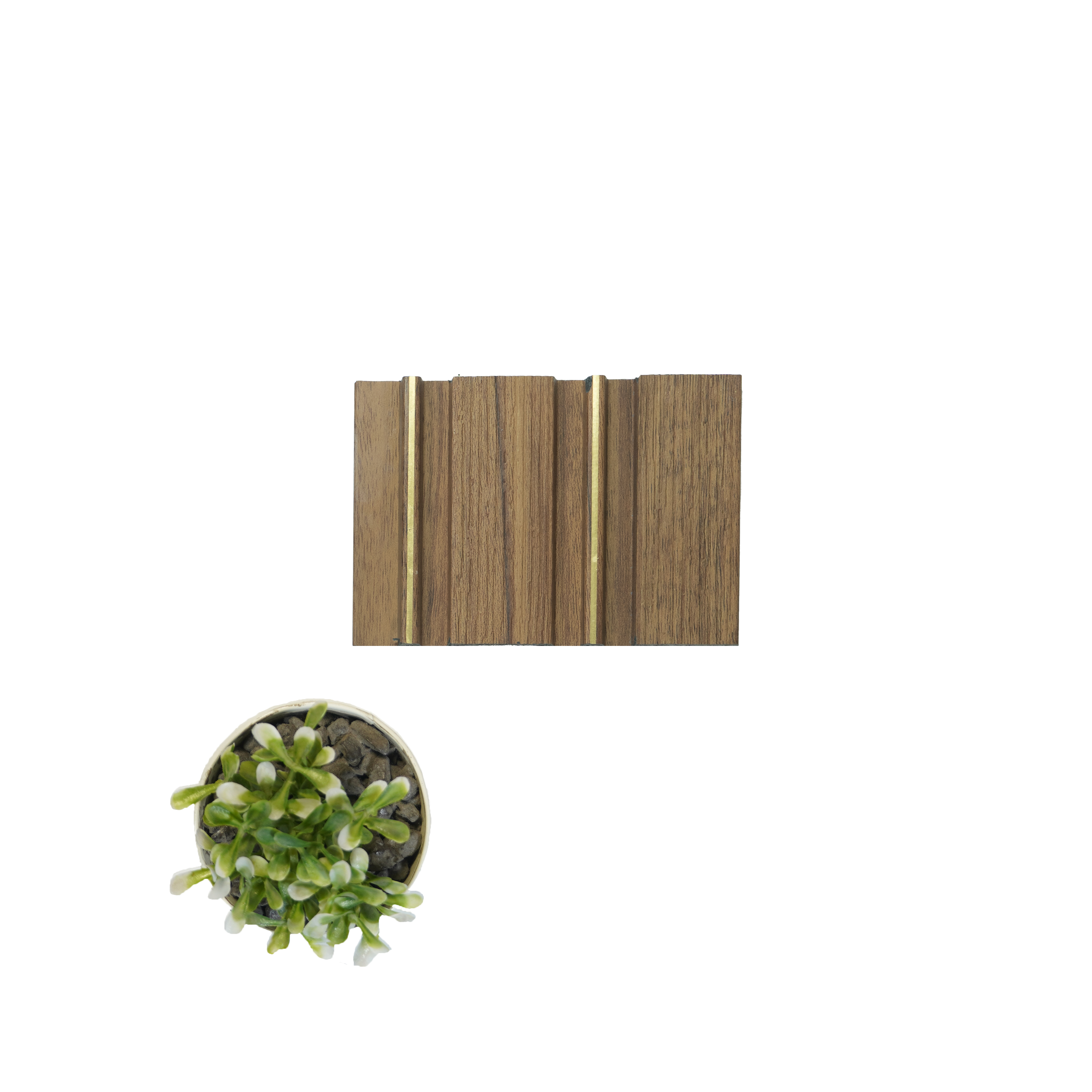 Multi Colour Wooden Louver PN 00675 9.5 ft x 4.8 inch Charcoal Panel - 11 mm | Suitable for Feature Wall, TV Unit & Living Room | Width is Subjected to 5% Variation
