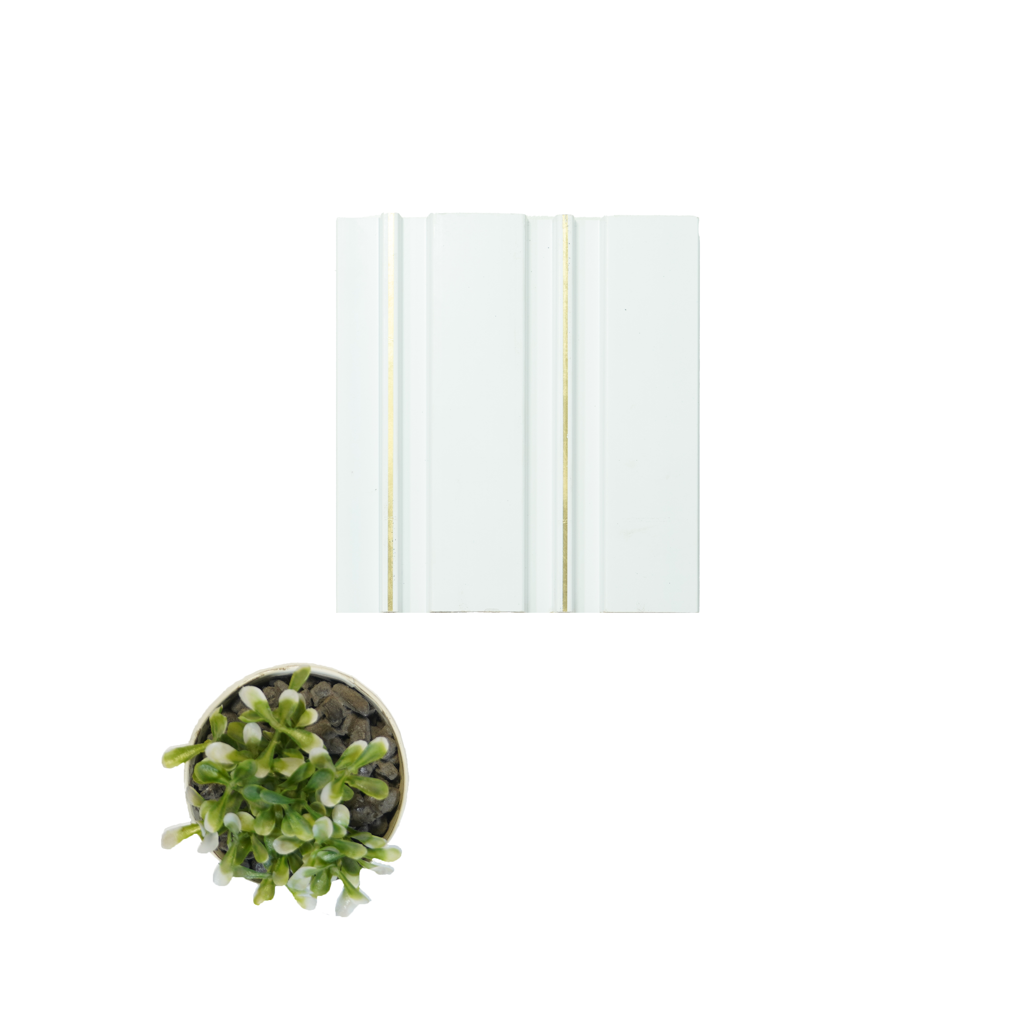 White Plain Colour Louver PN 00677 9.5 ft x 4.8 inch Charcoal Panel - 11 mm | Suitable for Feature Wall, TV Unit & Living Room | Width is Subjected to 5% Variation