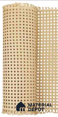 Cream Cane Look LM 02381 (Rattanex Series Star Natural) Texture Finish Decorative Laminate Roll 25 ft x 2 ft - 1 mm | Suitable for TV Unit, Wardrobe, Kitchen Cabinets