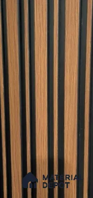 Wooden Louver PN 05820 8 ft x 4.9 inch Charcoal Panel - 11 mm | Suitable for Feature Wall, TV Unit & Living Room | Width is Subjected to 5% Variation