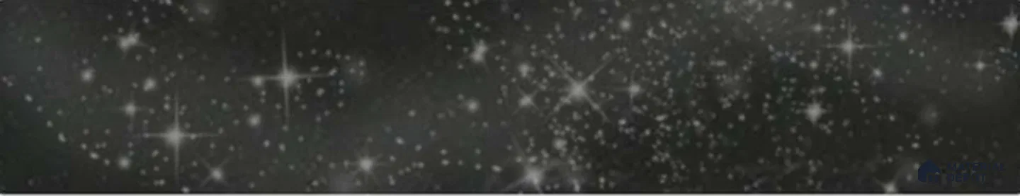 6002 Black Star Sparkle Sparkle Series 22x2 mm Solid Gloss PVC Edgeband - 1 Metre