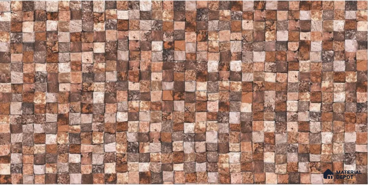 TL 01665 Brown 2 ft x 1 ft Matte Finish Ceramic Elevation Wall Tile - 9 mm