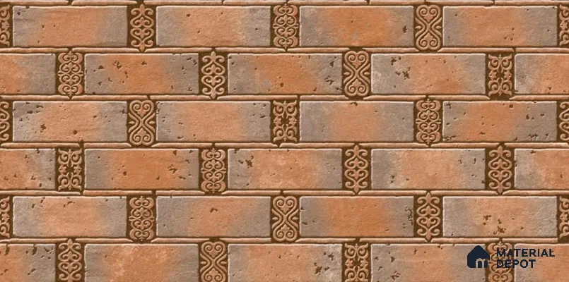 Brick Wall Tile TL 01667 Chocolate Brown 2 ft x 1 ft Matte Finish Ceramic Elevation Tile - 9 mm