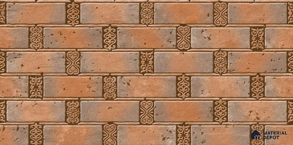 Brick Wall Tile TL 01667 Chocolate Brown 2 ft x 1 ft Matte Finish Ceramic Elevation Tile - 9 mm