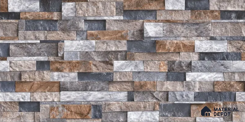 TL 01668 Brown & Beige 2 ft x 1 ft Matte Finish Ceramic Elevation Wall Tile - 9 mm