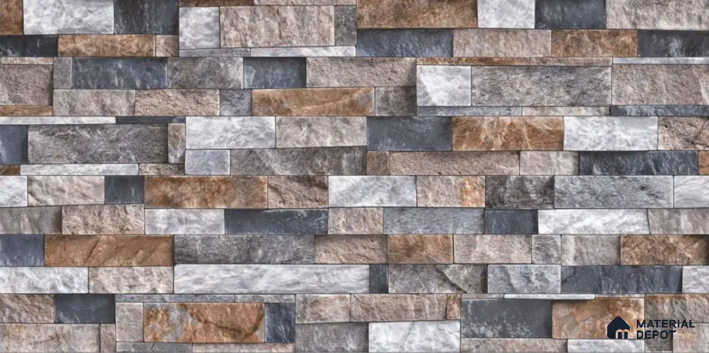 TL 01668 Brown & Beige 2 ft x 1 ft Matte Finish Ceramic Elevation Wall Tile - 9 mm