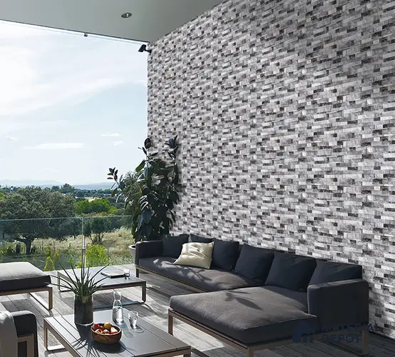 TL 01728 Grey 2 ft x 1 ft Matte Finish Ceramic Elevation Wall Tile - 10 mm