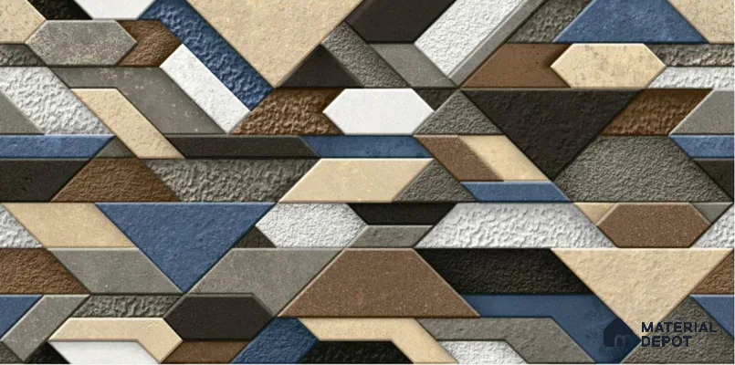 TL 01670 Grey & Brown 2 ft x 1 ft Matte Finish Ceramic Elevation Wall Tile - 9 mm