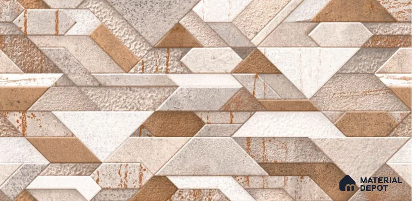 TL 01672 Butter Cream 2 ft x 1 ft Matte Finish Ceramic Elevation Wall Tile - 9 mm