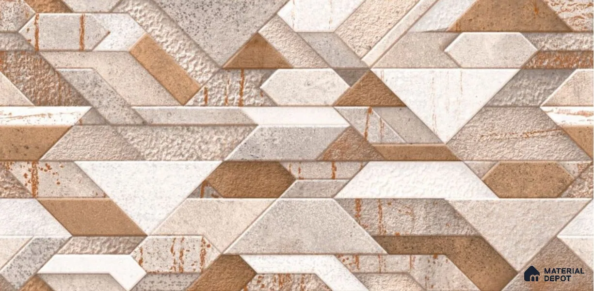 TL 01672 Butter Cream 2 ft x 1 ft Matte Finish Ceramic Elevation Wall Tile - 9 mm