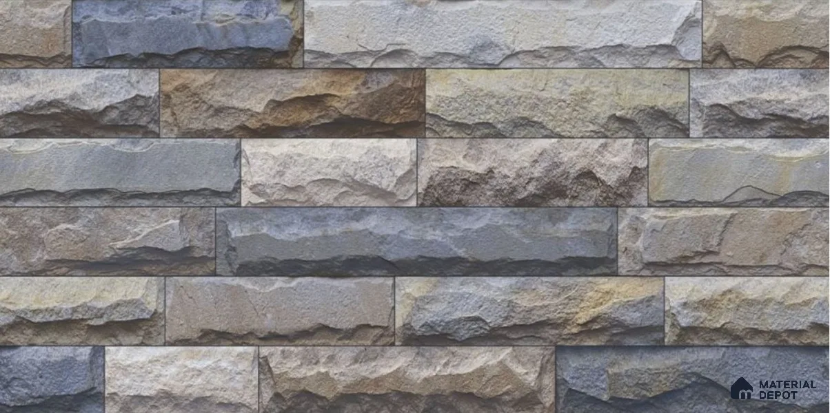 TL 01677 Slate Grey 2 ft x 1 ft Matte Finish Ceramic Elevation Wall Tile - 9 mm