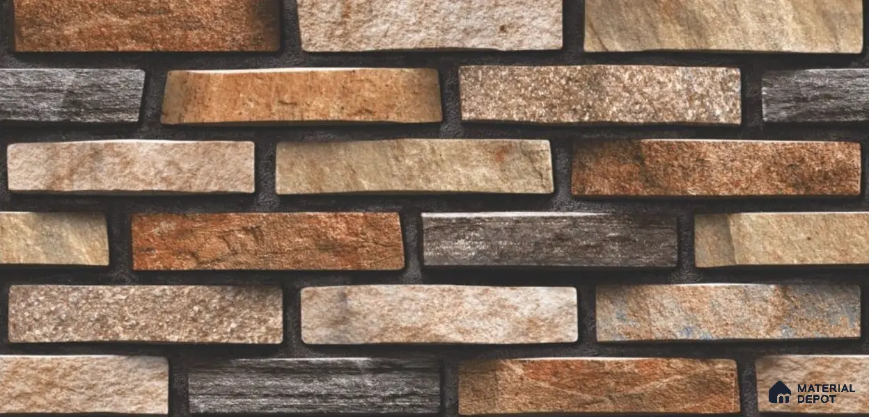 TL 01683 Beige & Brown 2 ft x 1 ft Matte Finish Ceramic Elevation Wall Tile - 9 mm