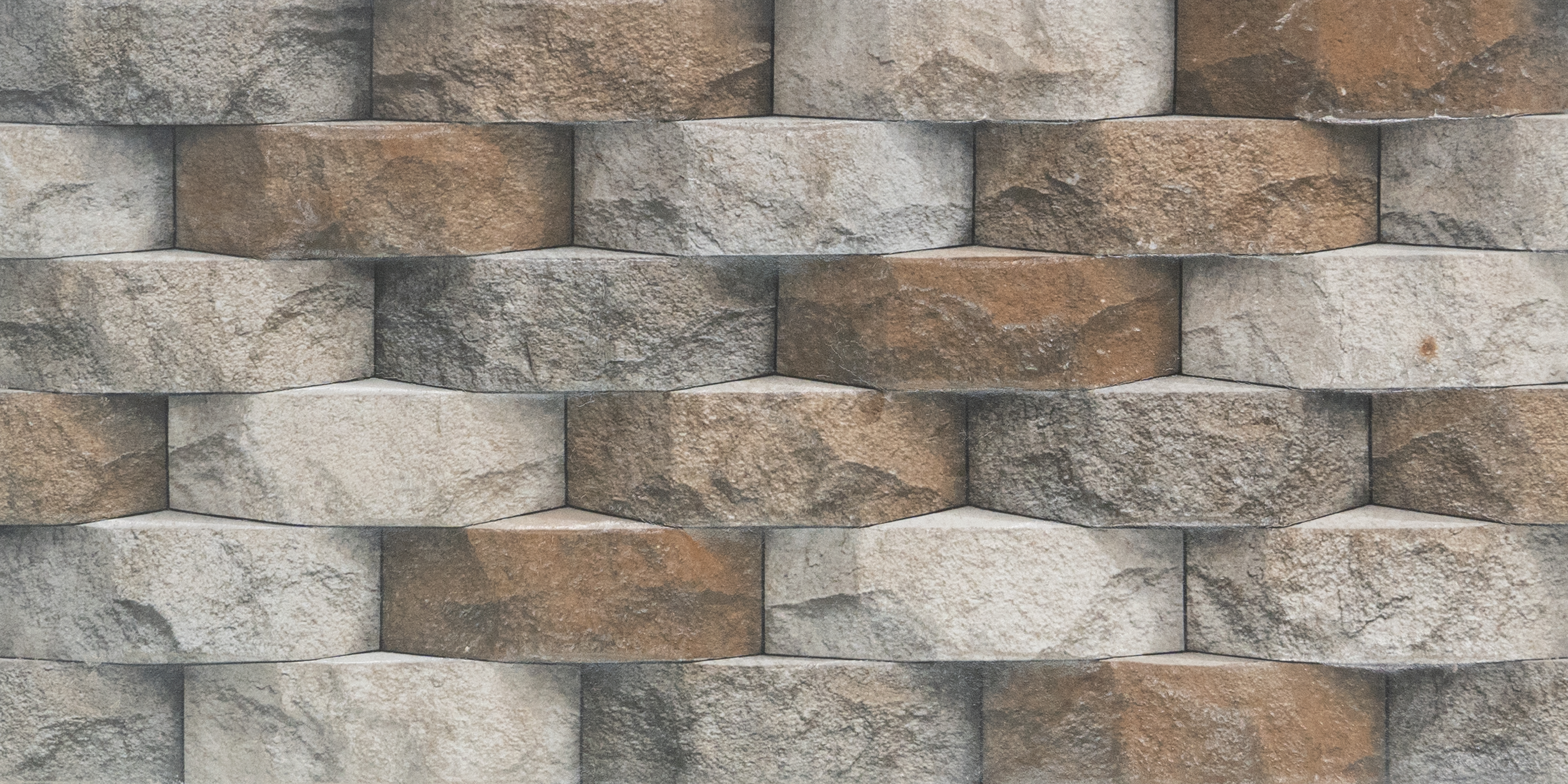 TL 01746 Brown & White 2 ft x 1 ft Matte Finish Ceramic Elevation Wall Tile - 10 mm