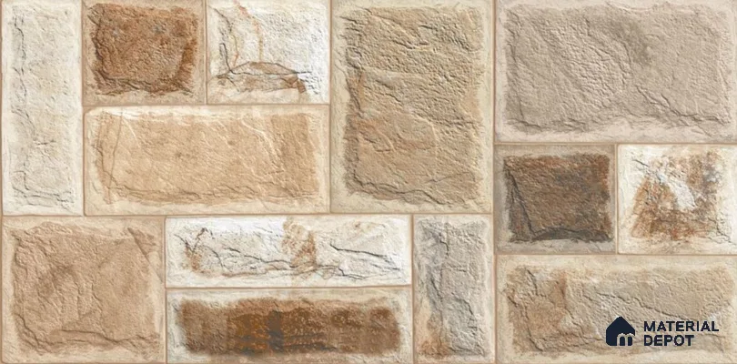 TL 01690 Latte Beige 2 ft x 1 ft Matte Finish Ceramic Elevation Wall Tile - 9 mm