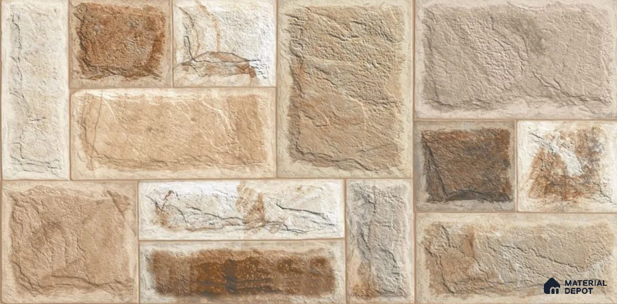 TL 01690 Latte Beige 2 ft x 1 ft Matte Finish Ceramic Elevation Wall Tile - 9 mm