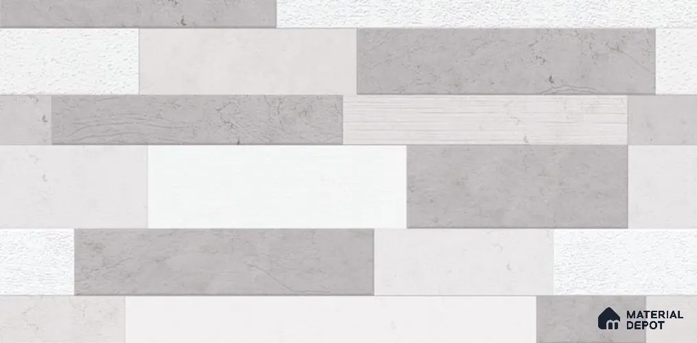 TL 01694 Grayscale Grey 2 ft x 1 ft Matte Finish Ceramic Elevation Wall Tile - 9 mm